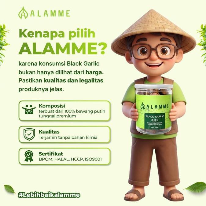 Bawang Hitam Tunggal Black Garlic Alamme 500Gr