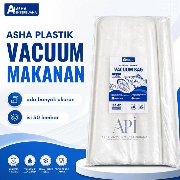 ASHA Plastik Vacuum Makanan EMBOSSED Plastik Vacuum Sealers Bag Isi 50 Lembar