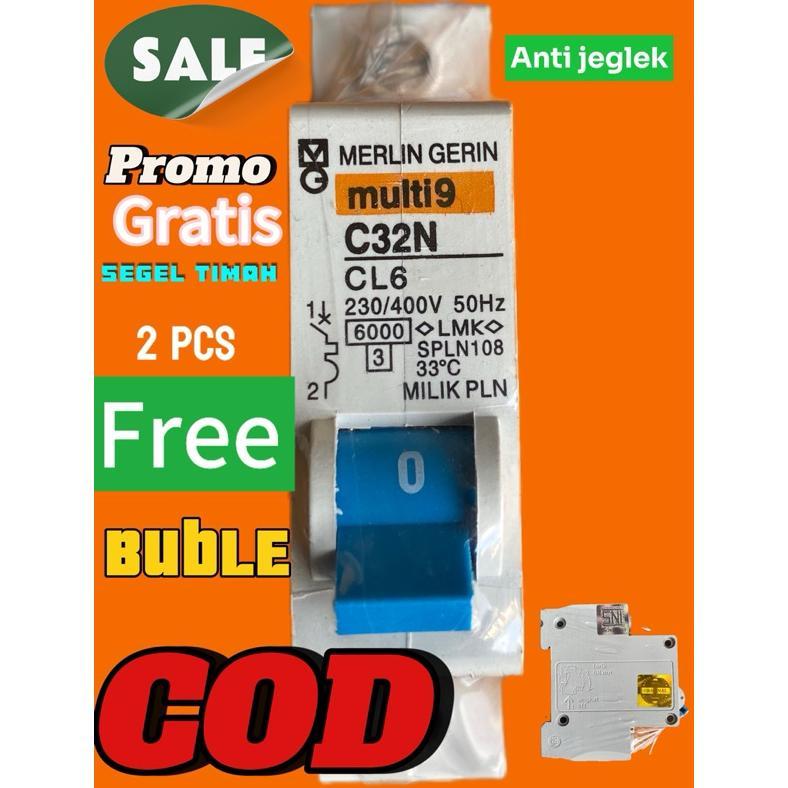 Goodseller- McB Modif Plus Segel Timah Merlin Gerin 2 Amper 4 Amper MCB Listrik Cl 2 Cl 4 Kuat Beban