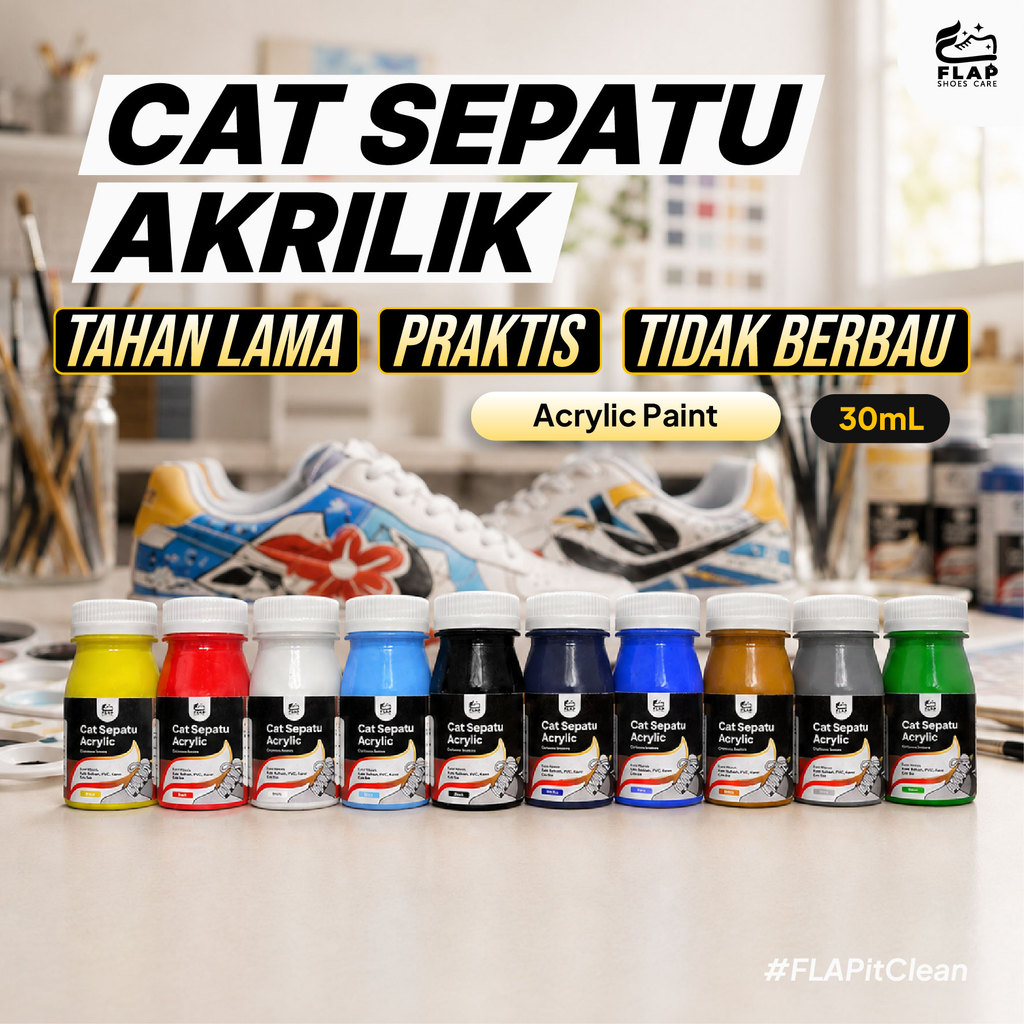 Flap Shoes Care - Cat Sepatu Kulit dan Sintetis