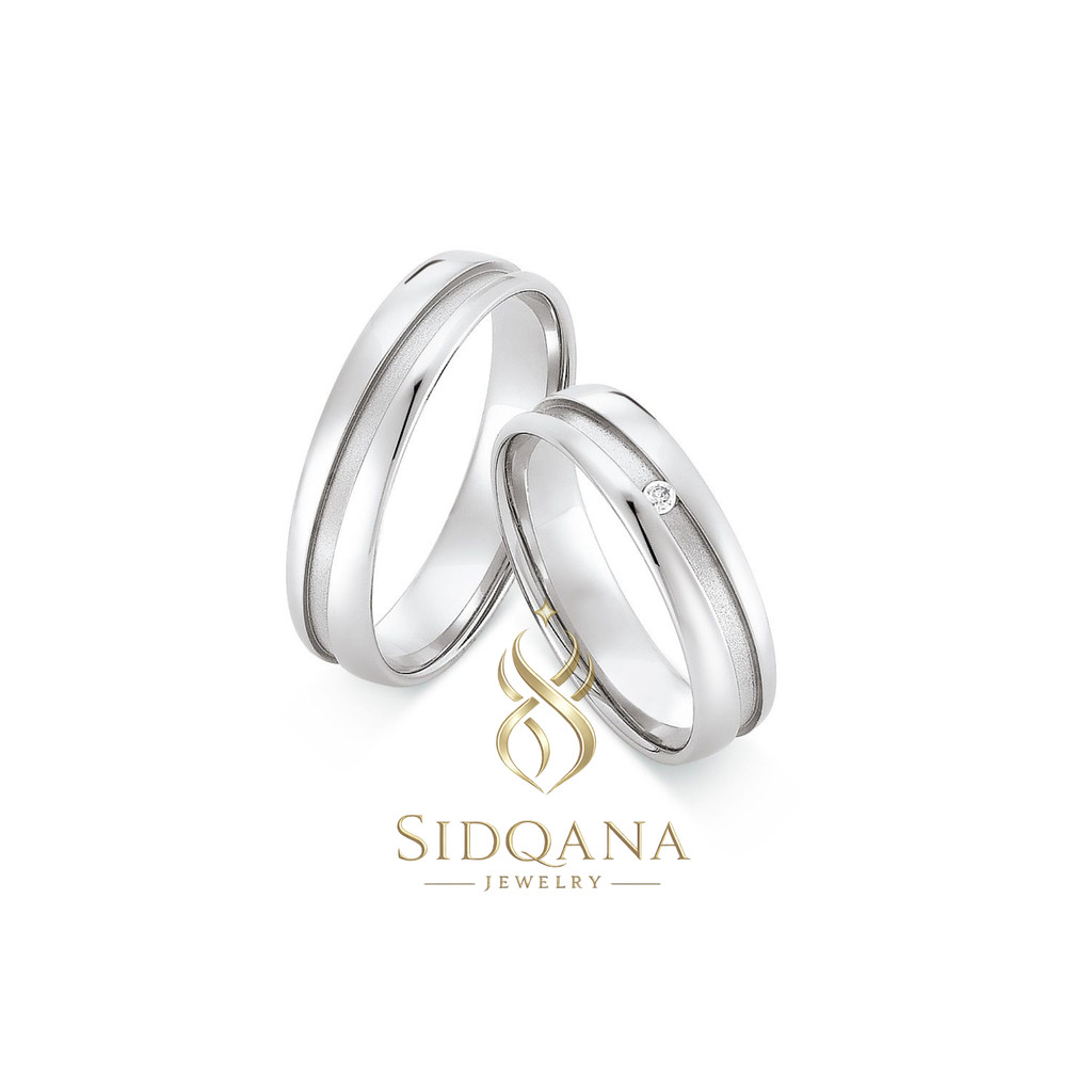 Sidqana Jewelry - Cincin Couple Silver Perak Murni - Couple Ring