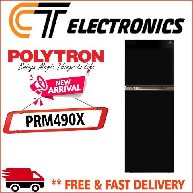 Goodseller- POLYTRON PRM490X Kulkas 2 Pintu Belleza 350 Liter PRM 490X PRM490