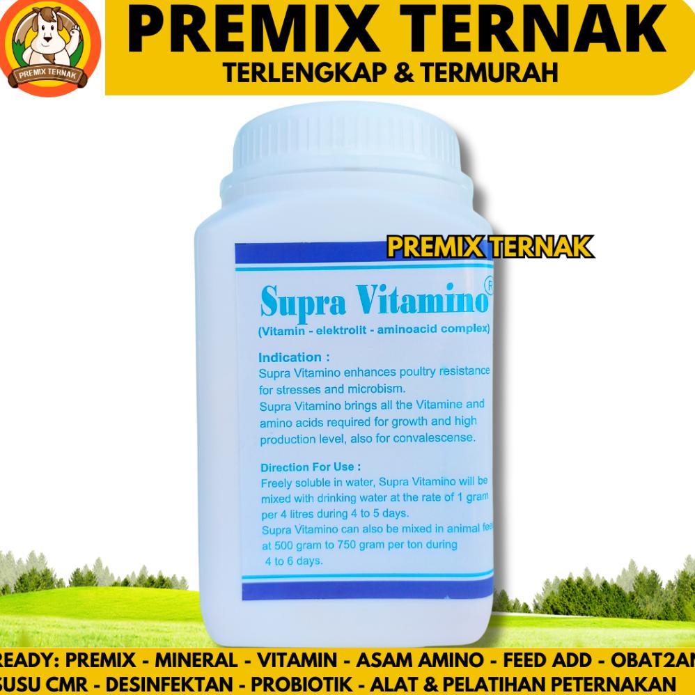 Ready Stok SUPRA VITAMINO 1KG - Multivitamin elektrolit untuk hewan ternak dan unggas vitamin dosis 