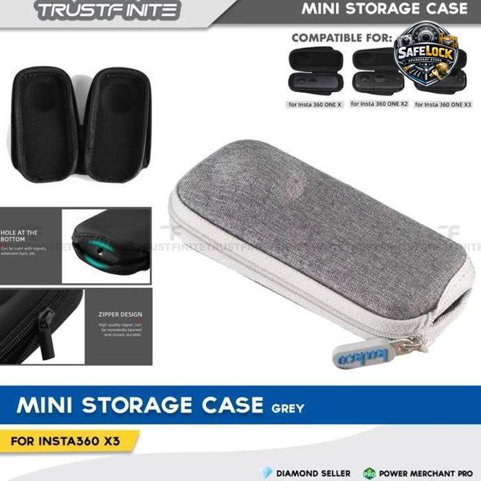 Mini Storage Case Insta360 X3 / Tas Mini Insta360 One X2 / X - Grey