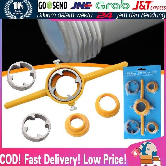 VENOMDRUMB 6Pc alat senai snei drat pipa PVC 1/2" 3/4" 1inch mesin senai pipa PVC