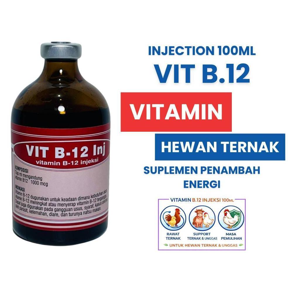 Ready Stok Vit B.12 Injeksi - Vit B.12 Ternak - Vit B.12 Untuk Menambah Energi