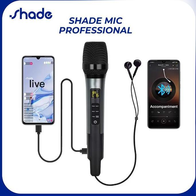 Jasilbeny - Mic Karaoke Wireless Shade PRO Sound Card Terintegrasi, Bluetooth, Baterai Tahan Lama