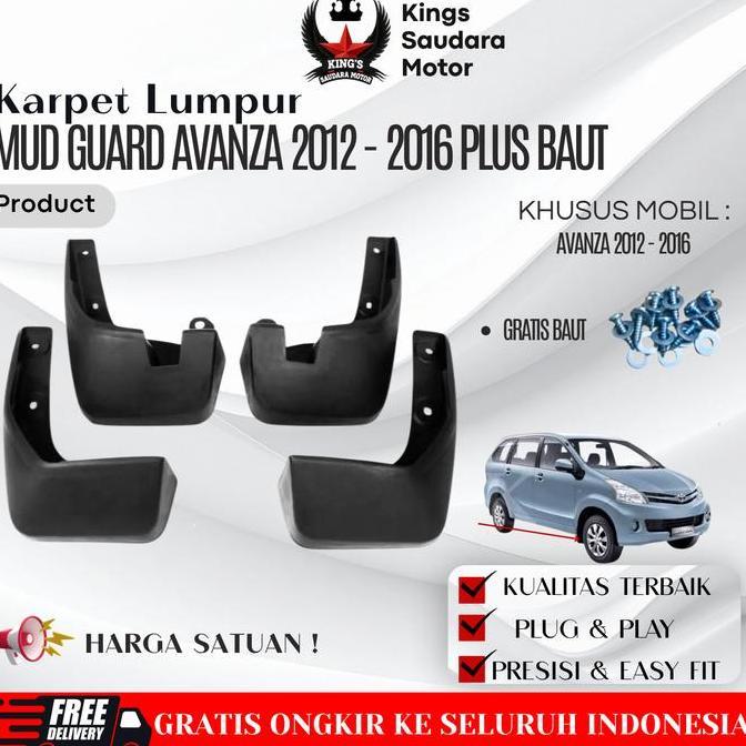 Destrifamel - Mudguard Atau Karpet Lumpur Avanza 2012-2016 Plus Baut Termurah Best Seller Accessorie