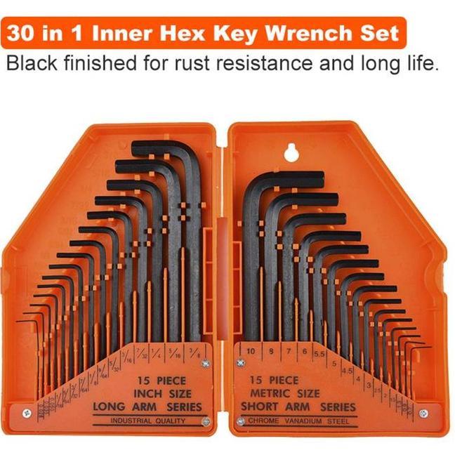Kunci L Set Camel Hexagonal Segienam Star Bintang Satin Panjang 30 Pcs Allen Key Kunci L Set Inci Mi