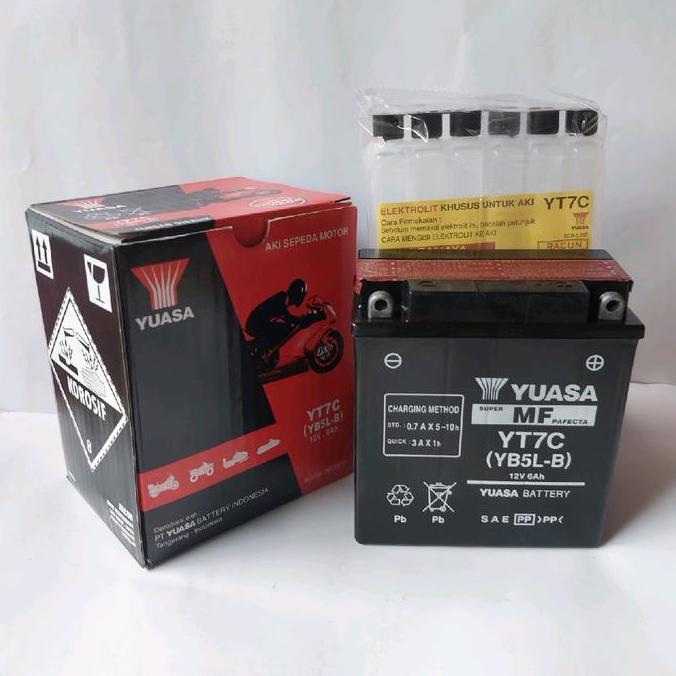 NEW Aki Motor Suzuki Smash, Shogun 110, Bravo, Tornado, YUASA YB5LB MF Aki Kering