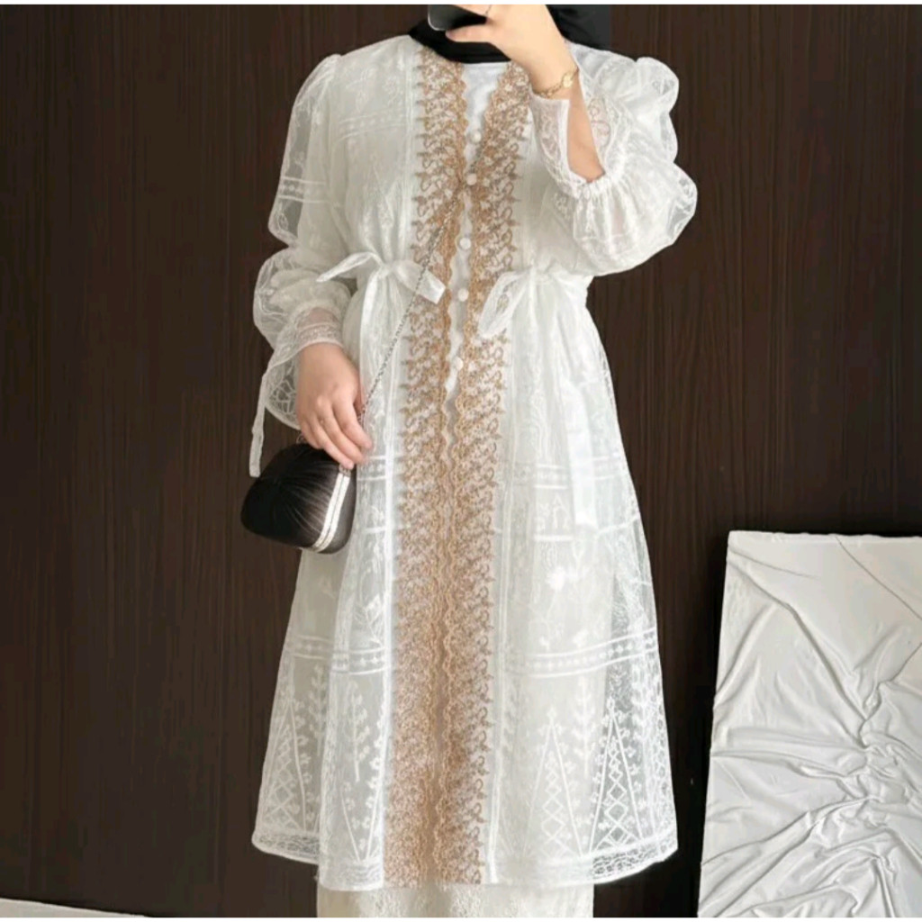 Malika Outer Brukat Panjang Luaran Kebaya Kondangan