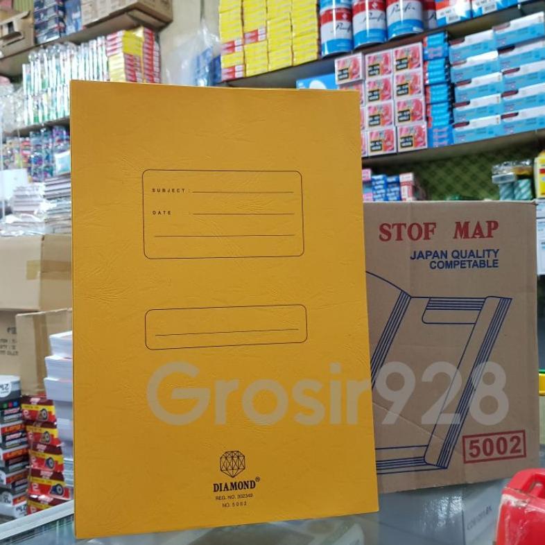 Stopmap / Map Folder Folio Diamond 5002 Kuning/Hijau/Orange (isi 50 lembar)