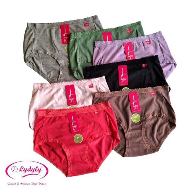 DR295 - [ 6 Pcs ] CD Lydyly 005 Renda | Celana dalam wanita karet renda Lydyly | CD wanita