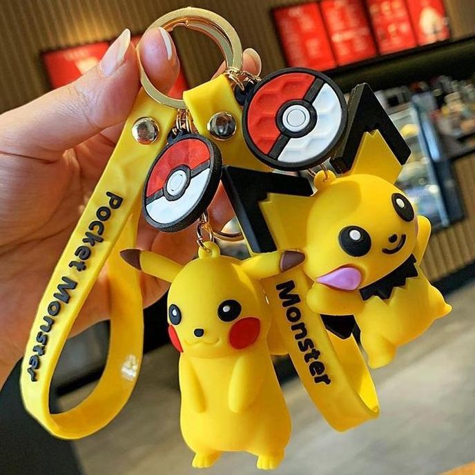 Cellme- Gantungan Kunci Bentuk Kartun Pokemon Pikachu /Pokemon Key