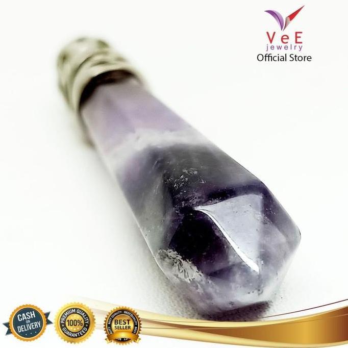 Relly- Liontin Batu Kecubung Ungu Amethyst Hexagonal - Vee Liontin Nita