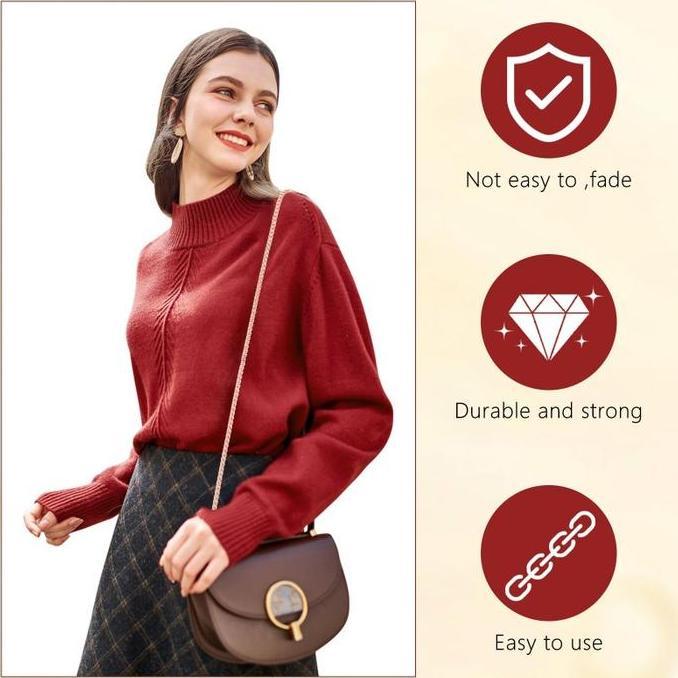 CLAKONE 120 Cm Rantai Tas Selempang Anti Karat Rose Gold / Strap Tas Selempang Logam / Tali Rantai T