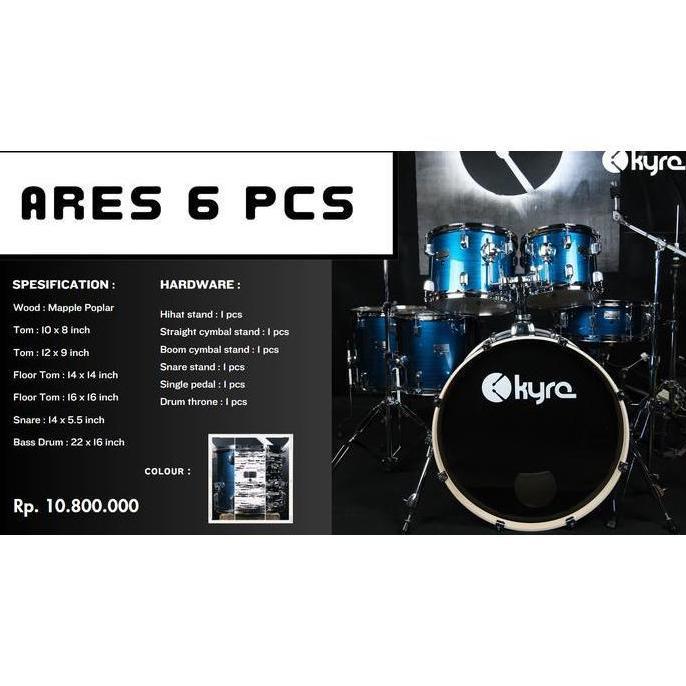 KYRE DRUM AKUSTIK ARES 6 PCS DRUM SET J