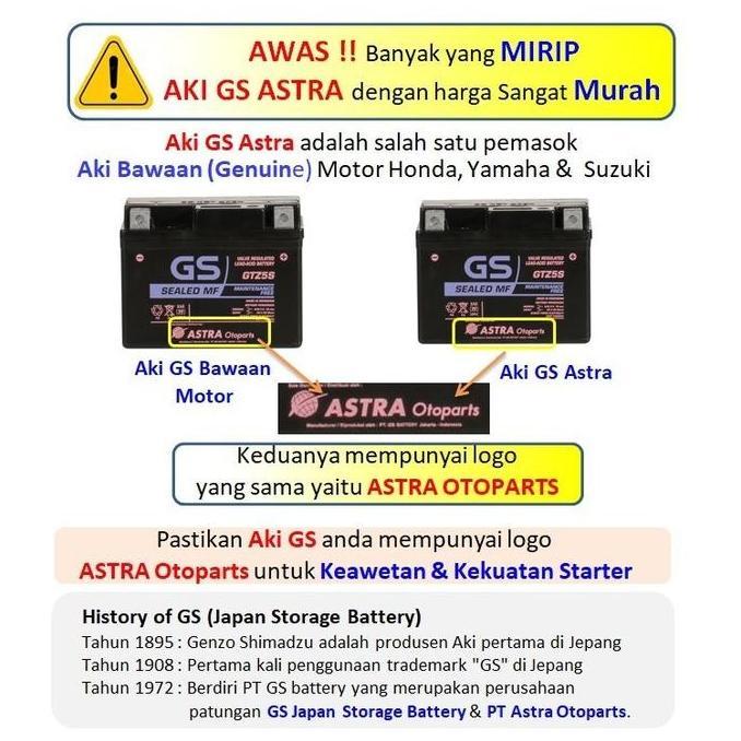 Aki Tiger 2000, Nouvo, Scorpio, Tiger Revo Gs Gm7B-4B Aki Basah Original Astra Best Seller