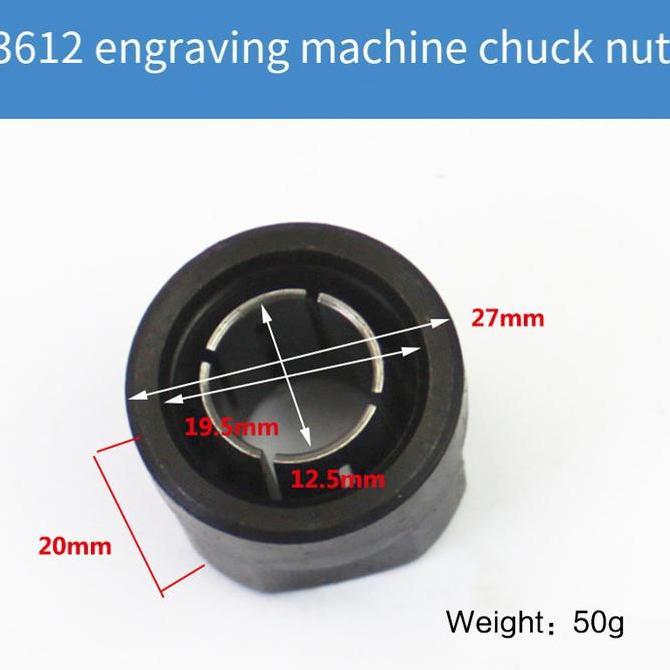 DHIEMUSH Collet Nut Makita 3612 Plunge Router / Baut Router Penjepit Mata Router