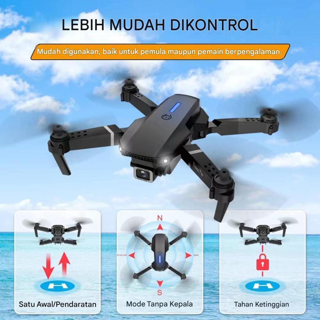 E88 Pro Drone/E99 Pro Drone Anti Tabrak Drone Mini Dengan Kamera Hd Drone Smart Drone E88 Pro 4K/E99