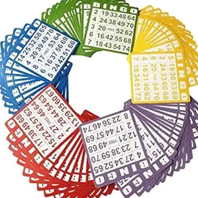 100pcs Bingo Game Bingo Card Permainan Bingo Mainan Kartu Anak 5 Warna Mainan