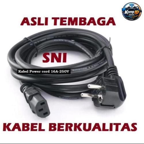 Kabel Power AC CPU UPS SERVER BAGUS SNI Tebal 3x 1.5mm EU PLUG C 13 CORD C-13 TO EUROPE 30 CM