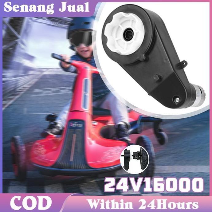 TULUNGGO 1Pcs Gearbox Dinamo Mobil Aki Anak Gearbox Mainan Mobil Aki 24 Volt 16000 RPM 775 Motor Den