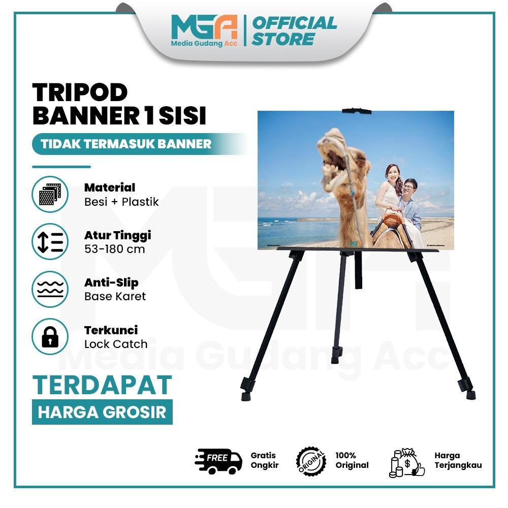 Tripod Banner 1 Sisi / Stand Frame / Banner Stand / Stand Foto Wedding / Standing Frame Lukis / Stan