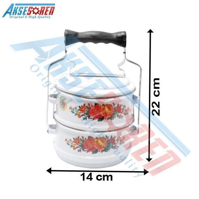 Secnd- Rantang Susun Maspion / Food Carrier Panda Maspion / Enamel / Rantang Tenong / Rantang Sesera