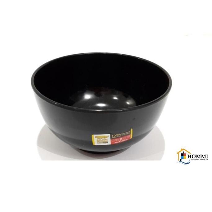 New- Mangkok Melamin Hitam 6 Inch Golden Dragon W0806