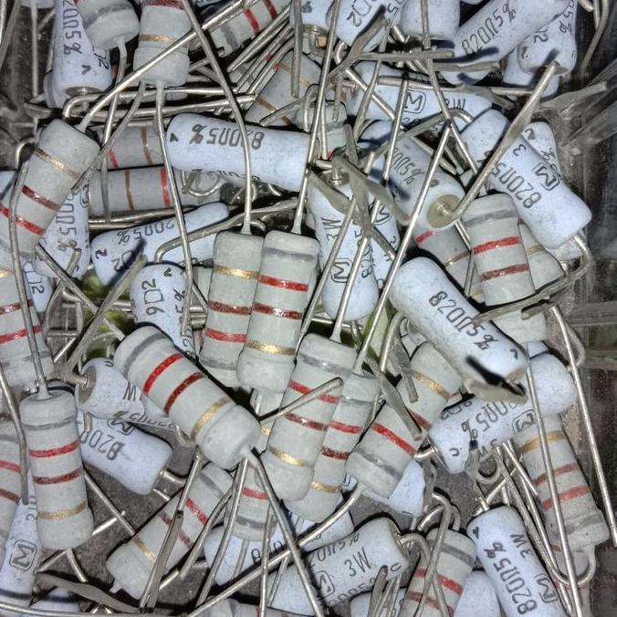 RESISTOR 820 OHM 820R 820OHM 2WATT 2 WATT TOLERANSI 5% PCMED
