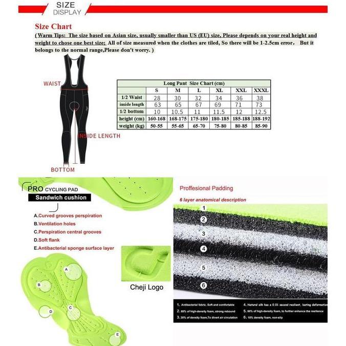 Bike- Celana Sepeda Panjang Cheji - Cycling Long Pant Cheji