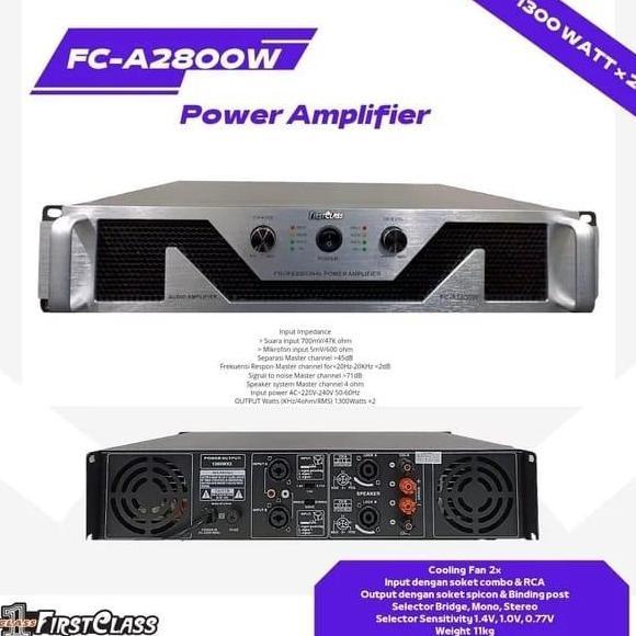 POWER AMPLIFIER FIRSTCLASS FCA2800W / FIRST CLASS FC A2800W NEW