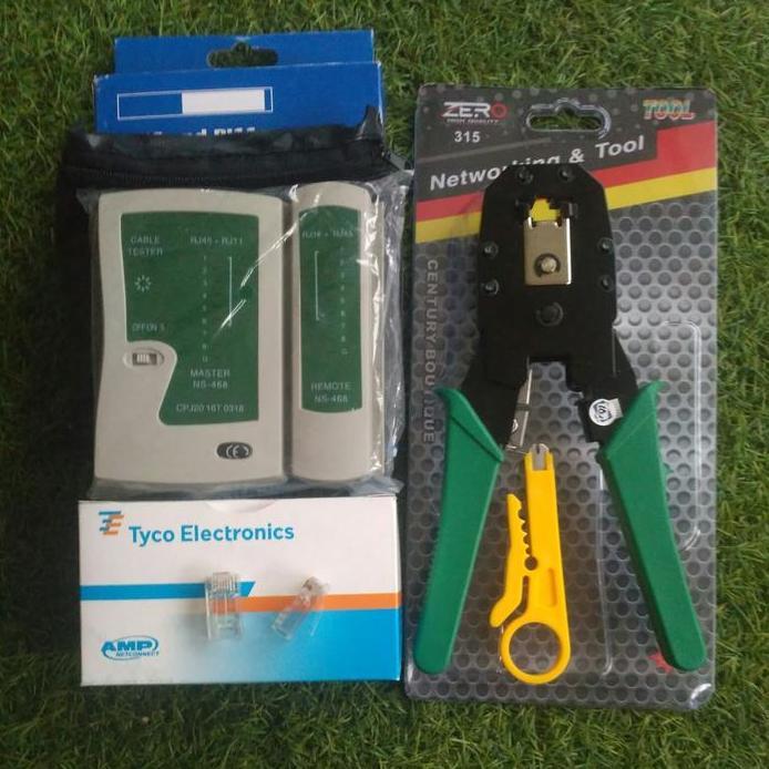 Paket Tang Crimping + Lan Tester + RJ45