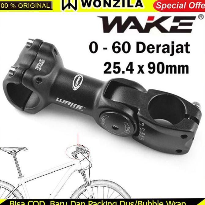 WAKE STEM STANDAR 25.4 X 90MM 0 - 60 DERAJAT ADJUSTABLE FIXIE FEDERAL