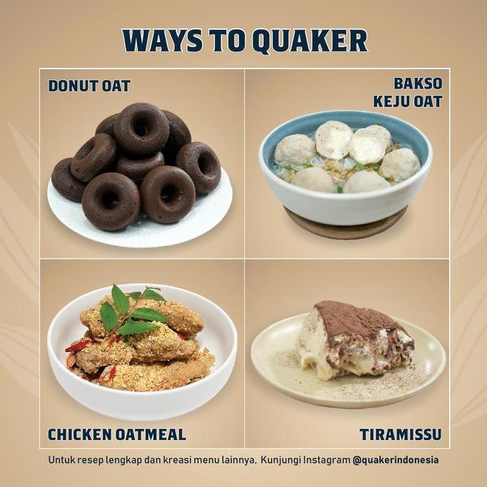 [] Quaker Instant Oatmeal 200 Gr + Quaker Quick Cooking Oatmeal 200 Gr