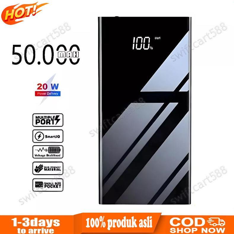 Bundling Powerbank 50000 Mah > 20000Mah Digital Display Fast Charging Powerbank 50000Mah Digital Dis