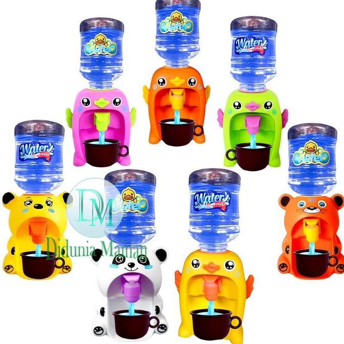 Mainan Edukatif Anak Galon Portable Karakter Bebek Mini Water Dispenser