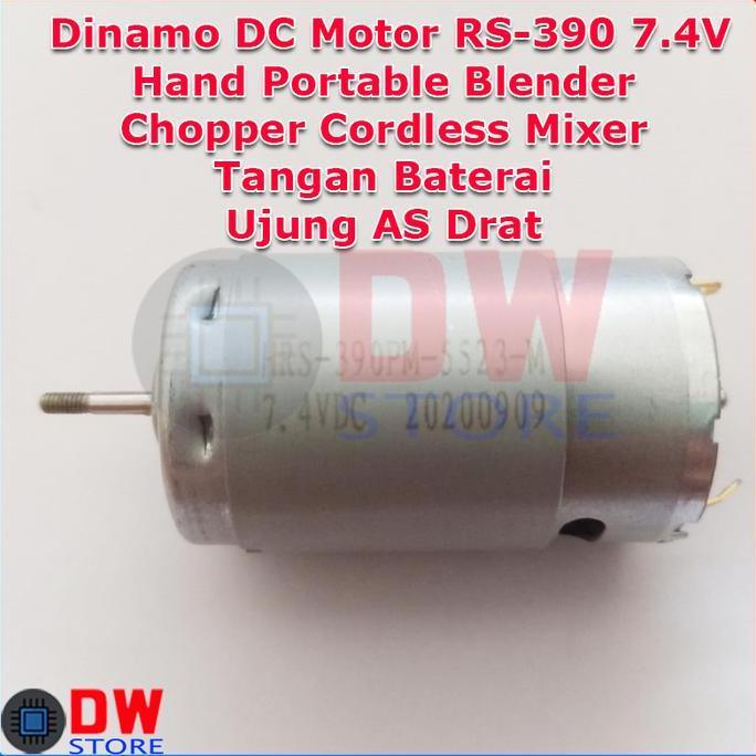 DINAMO DC MOTOR RS390 RS-390 DC 7.4V HAND PORTABLE BLENDER CHOPPER CORDLESS MIXER TANGAN BATERAI UJU
