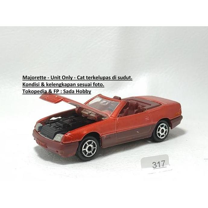 DIECAST MAJORETTE MERCEDES BENZ 500 SL CABRIOLET MERAH UNIT ONLY SADHO
