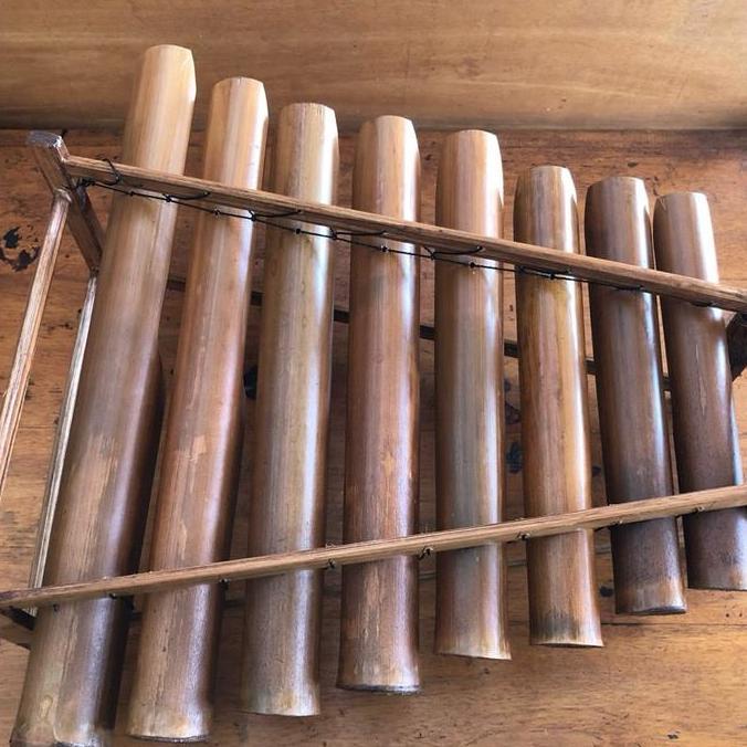 Rindik Bali - Rindik bambu - Rindik bambu isi 8 - Alat musik tradisional - Rindik mainan anak