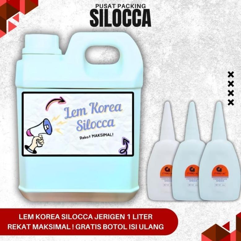 Lem Korea Premium Jerigen 1 Liter Silocca /Lem Serbaguna/Lem Super