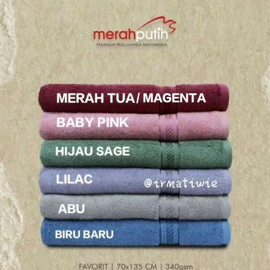 Merah Putih - Handuk Merah Putih 70X135 / Handuk Dewasa / Handuk Mandi