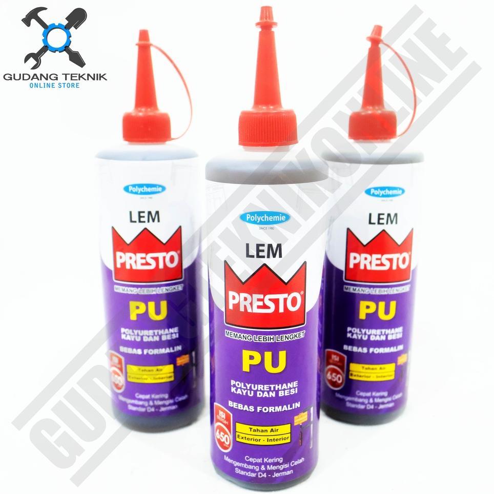 (Presto Pu 650Gr) Lem Kayu Besi Presto Pu 650Gram / Lem Polyurethane Wood Iron Pu Presto Satuan