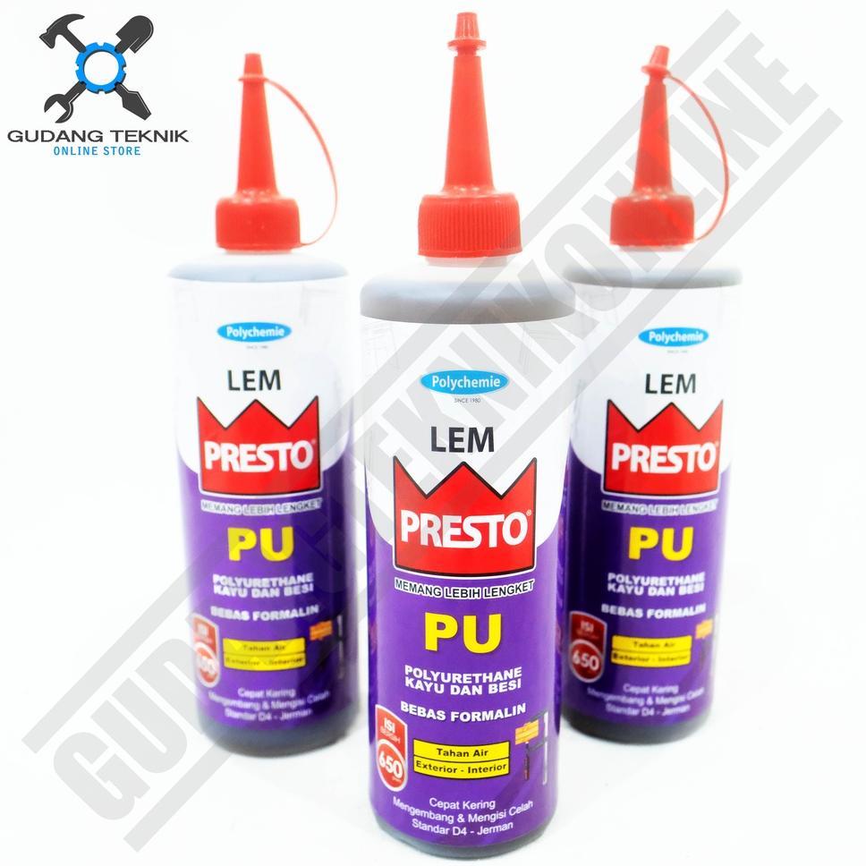 (Presto Pu 650Gr) Lem Kayu Besi Presto Pu 650Gram / Lem Polyurethane Wood Iron Pu Presto Satuan