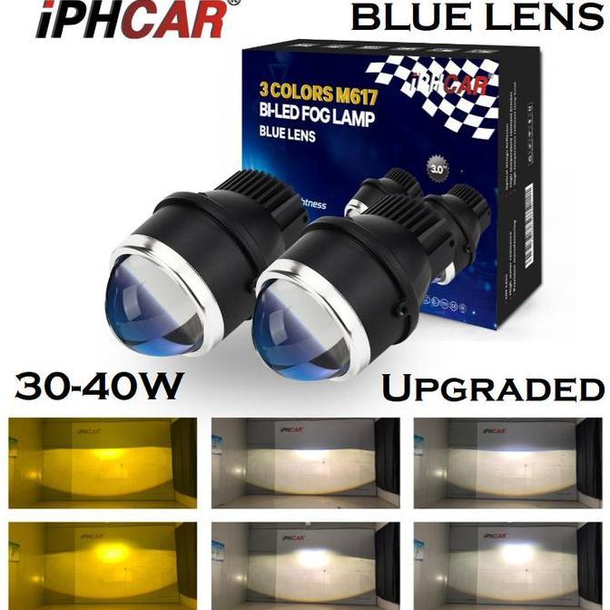 Lampu LED FOGLAMP IPHCAR Proyektor M617 Biled Projector Projie 3 warna