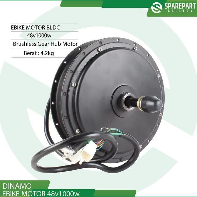 Super Sale, Ebike Dinamo Bldc 48V1000W Brushless Gear Hub Motor Electrik Bike
