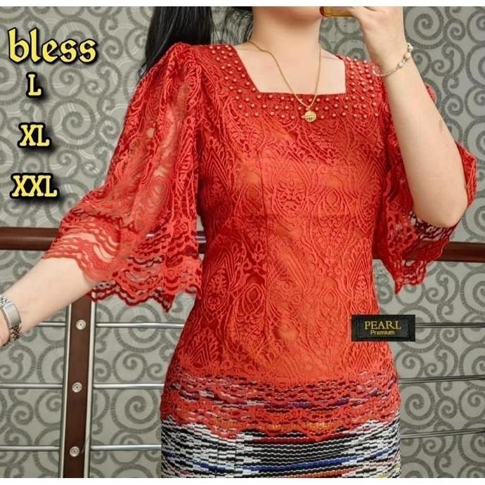 TTS  BLUS BROKAT DEWASA /ATASAN KEBAYA PESTA WANITA KONDANGAN MUTIARA