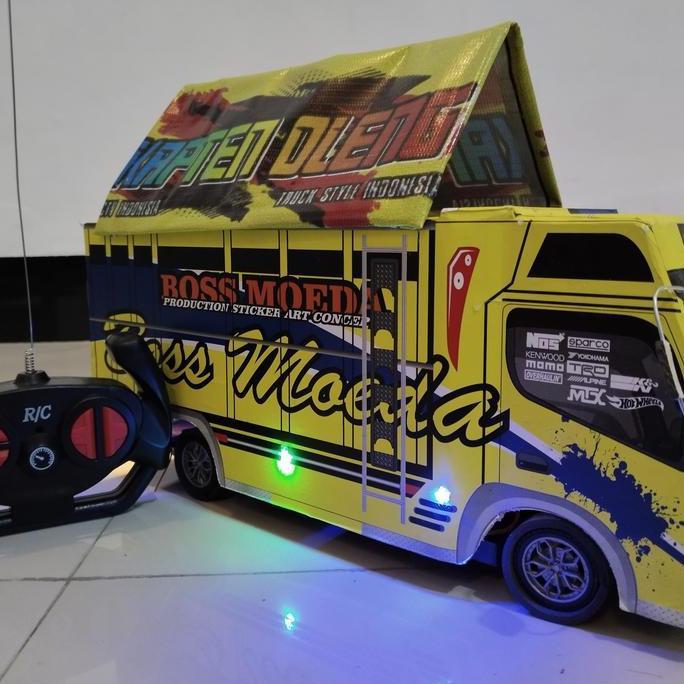 MINIATUR TRUK TRUCK OLENG KAYU REMOTE CONTROL RC CANTER BOSS MUDA