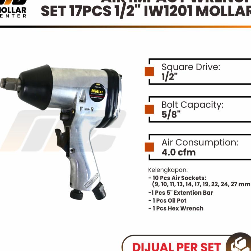 Air Impact Wrench Mollar Pembuka Baut Mollar